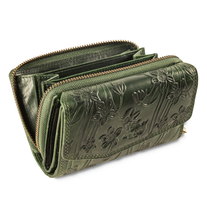 MATADOR RFID Blocker Leder Portemonnaie Damen Gross | Geldbeutel Portmonee Damen mit Geschenk-Box |