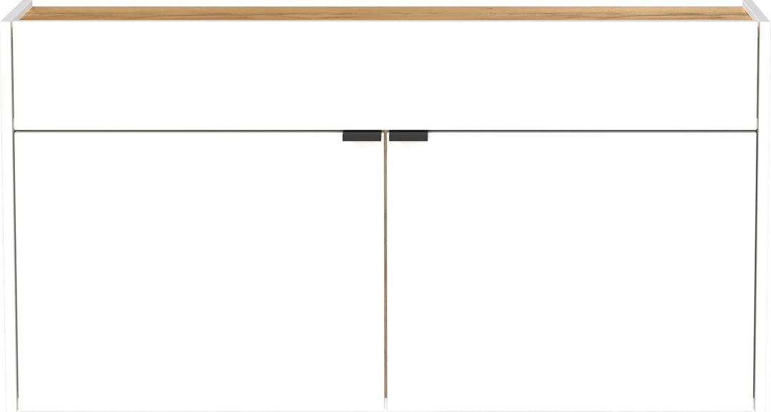 Germania Schuhschrank 4438-633 GW-Ameca, in Weiss/Navarra-Eiche-Nb., FSC-Zertifiziert, 110 x 57 x 22