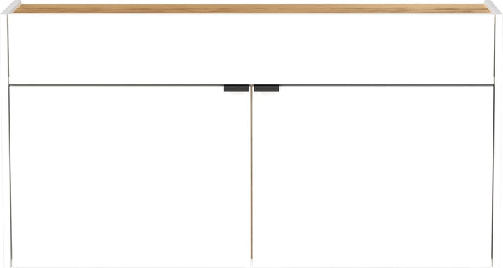 Germania Schuhschrank 4438-633 GW-Ameca, in Weiss/Navarra-Eiche-Nb., FSC-Zertifiziert, 110 x 57 x 22