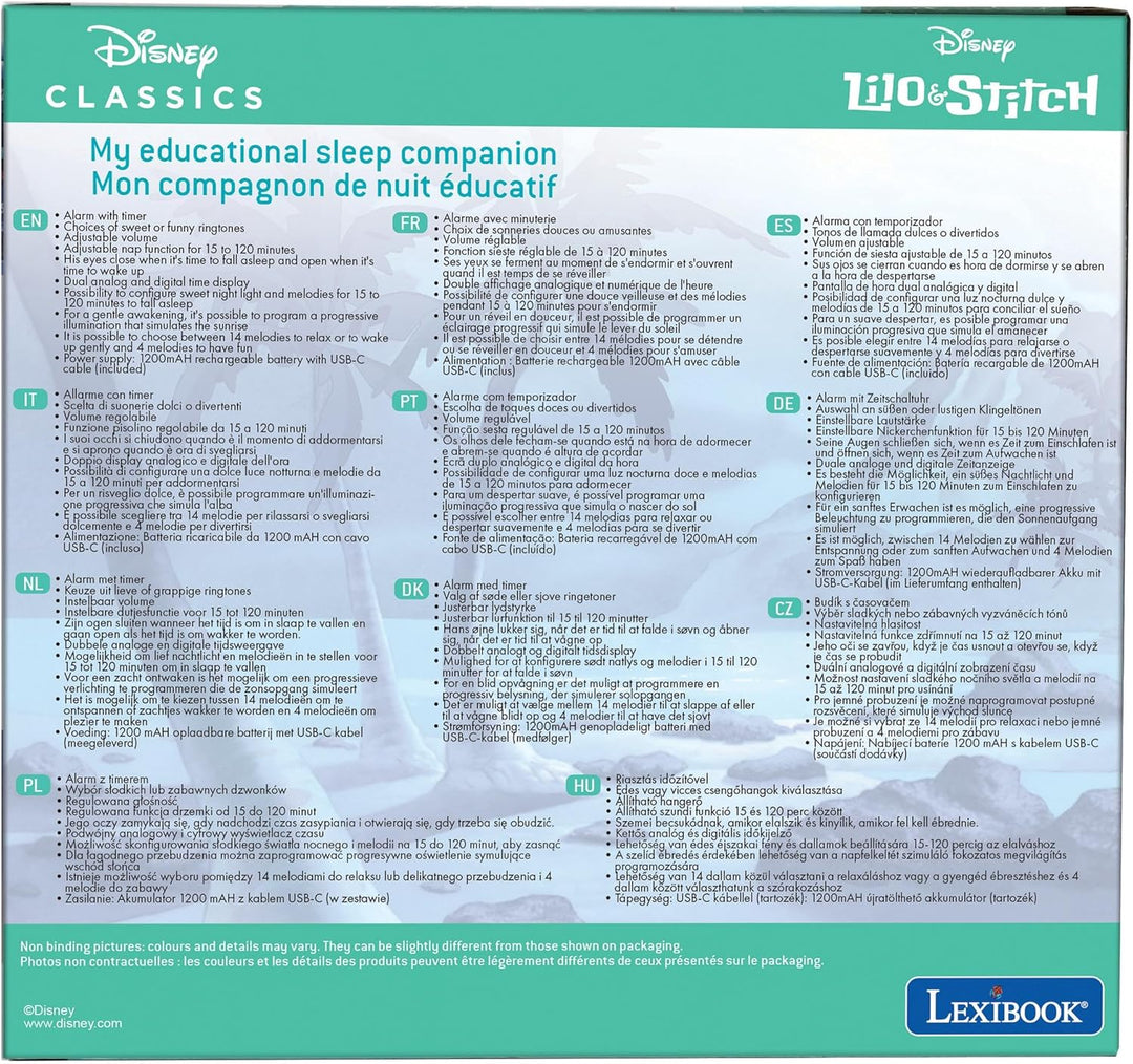 Lexibook, Disney Stitch, Wecker, Nachtlich, RLT100DLXB Disney Stitch _A, Disney Stitch _A