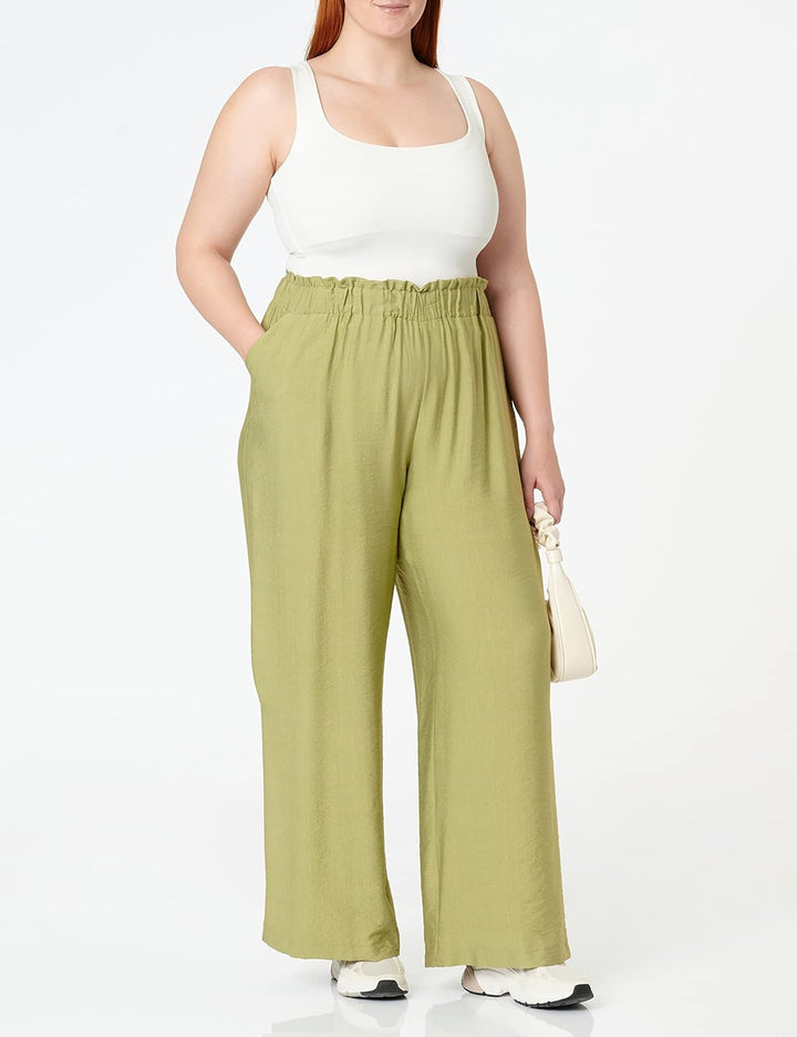 Naf Naf Damen Klassische Hose 34 Oliv, 34 Oliv