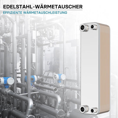 Hrale Edelstahl Wärmetauscher 30 Platten max 125 kW Plattenwärmetauscher Wärmetauscher