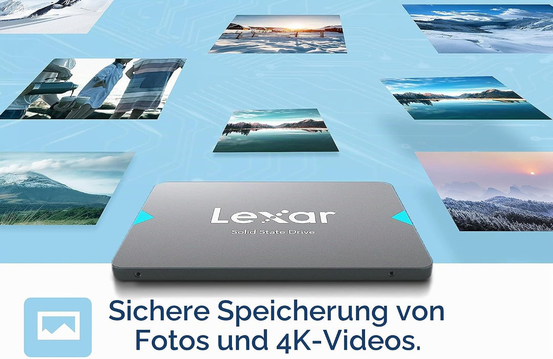 Lexar 2,5 Zoll SATA III (6 Gb/s) 256GB SSD, Solid-State-Laufwerk, SSD Festplatte Interne bis zu 550