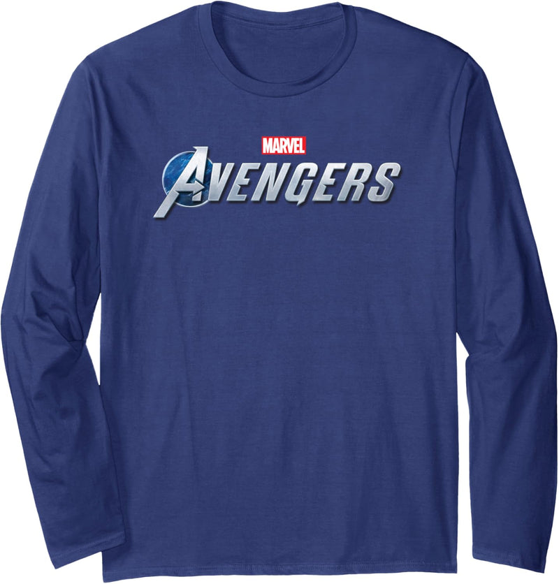 Marvel The Avengers Silver Logo Langarmshirt