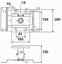 Epson ELPMB22 Deckenhalterung, V12H003B22, grau, B22