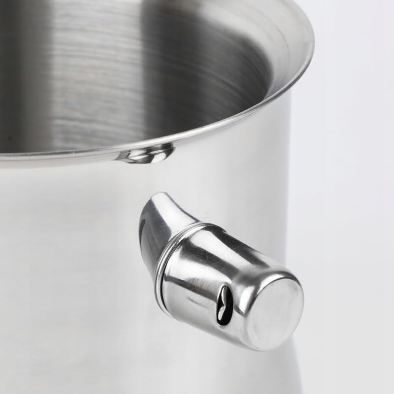 1,5L Milchtopf Simmertopf Edelstahl Kochtopf Wasserbad Simmerntopf Wasserbad mit Flötenkessel Funkti