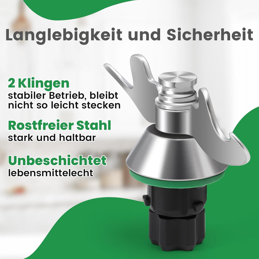 Messer für Thermomix TM7, Teigmesser TM6, Mixmesser Ersatz Zubehör passend für Thermomix TM6,TM5,TMF