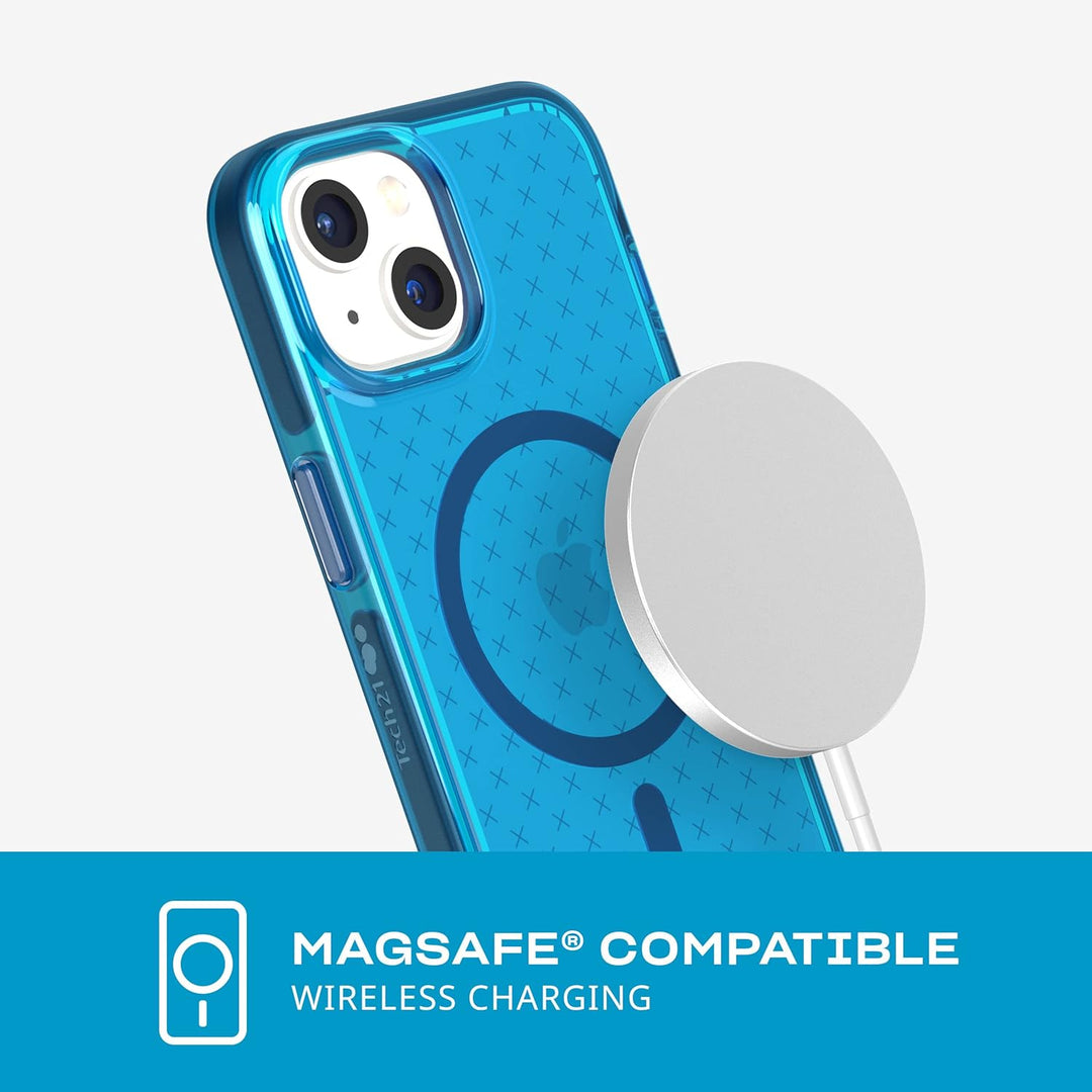tech21 iPhone 14 Evo Check kompatibel mit MagSafe® - Stossdämpfende & schlanke Schutzhülle mit 4,8 m
