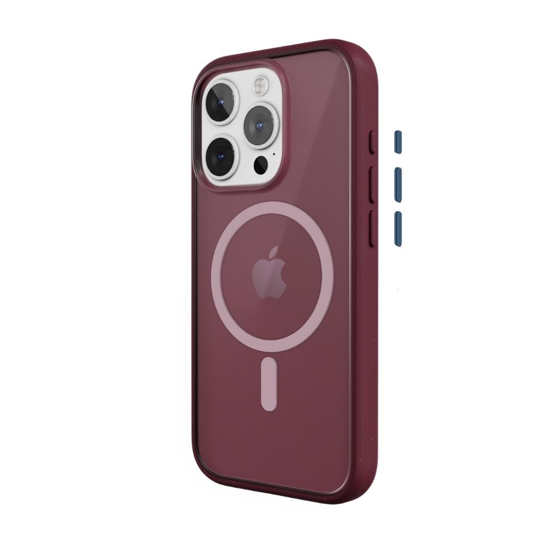 Woodcessories - Magnetisches Bio Clear Case transparent für iPhone 15 Pro kompatibel. Mit MagSafe, H