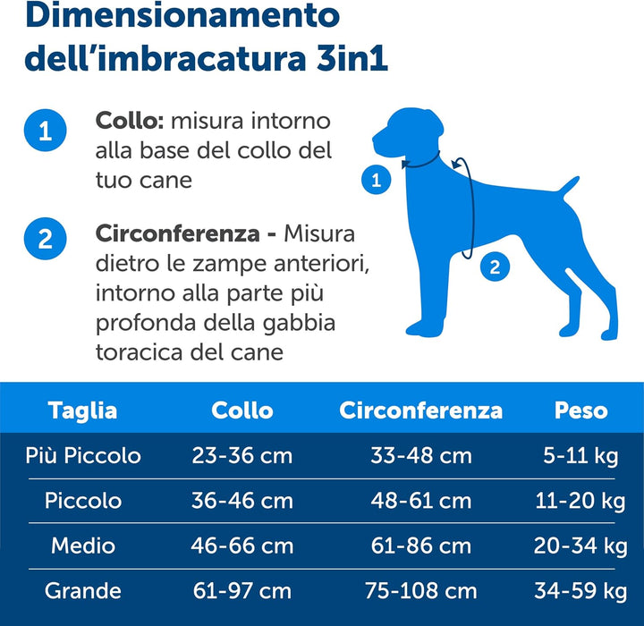 PetSafe 3-in-1-Geschirr und Rückhaltegurt für Hunde, Mit Anti-Zieh-Ring und Rückhaltegurt fürs Auto,