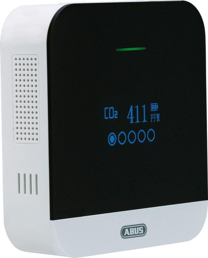ABUS CO2-Melder - CO2WM110 AirSecure - Messgerät für Luftqualität, Luftfeuchtigkeit und Temperatur i