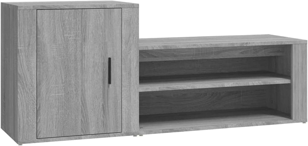 Tidyard Schuhbank, Schuhregal Schuhschrank mit 2 Fächer, Schuhaufbewahrung, Sitzbank, Holzwerkstoff