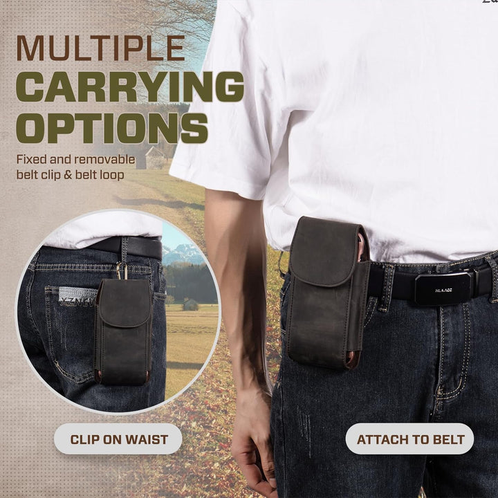 Hengwin Leder Handy Holster Fall Taille Gürtel Tasche für iPhone 17 Pro Max/16Plus iPhone 16 15 14 1