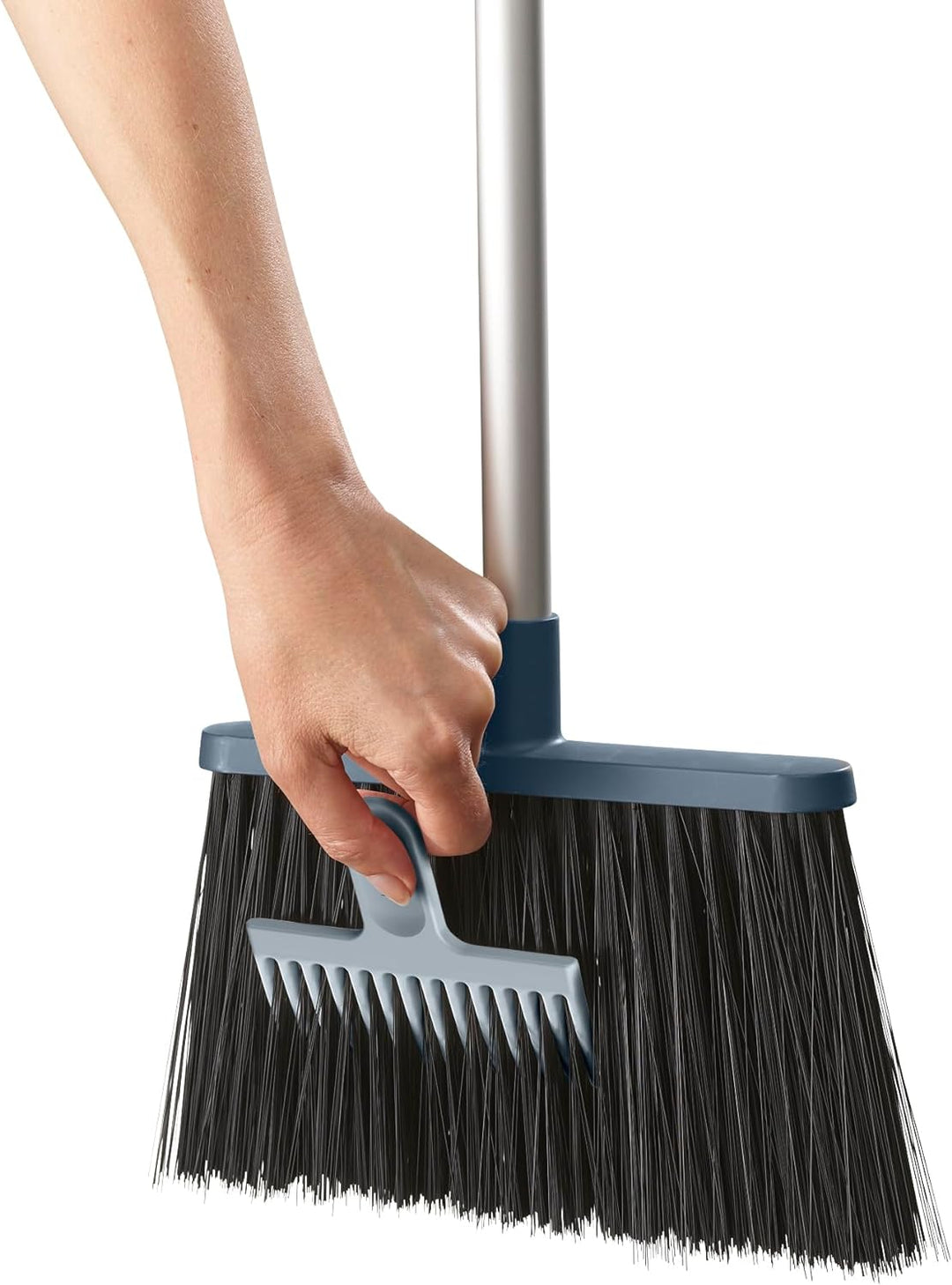 Joseph Joseph CleanStore Wandmontierter, Besen mit langem verstellbar Stiel und Besenabdeckung, Bode