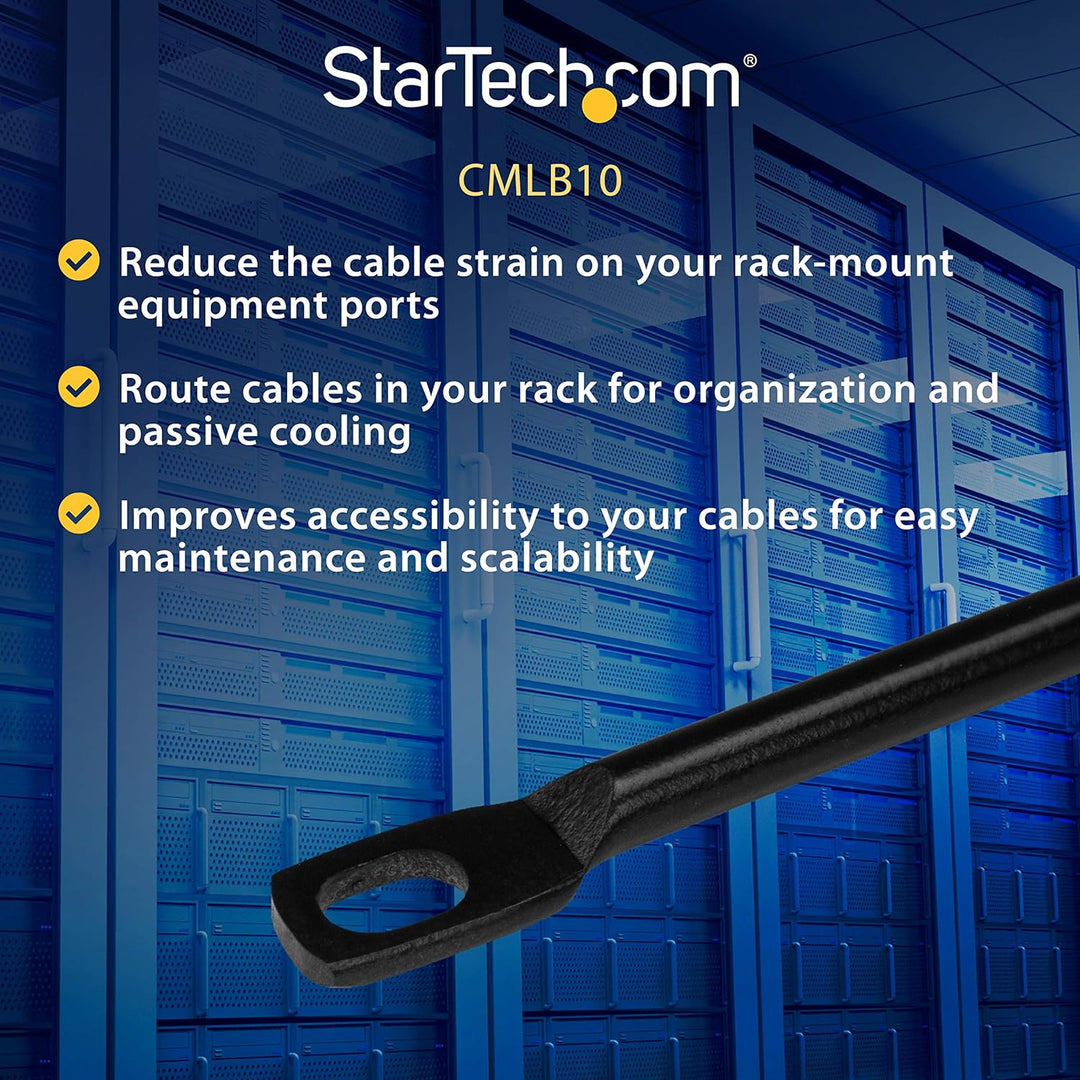 StarTech.com Kabel-Führungsstange - Kabelmanagement-Stange- Rechenzentrum-Kabelmanagement - Netzwerk