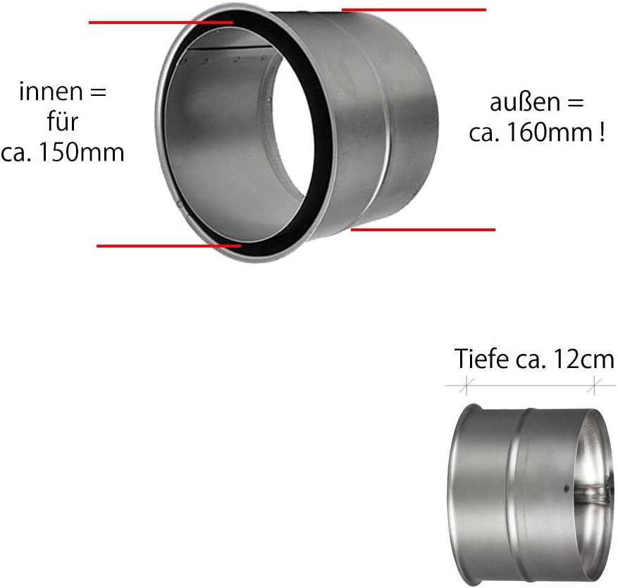 Rohr-Set standard schwarz metallic 70cm x 45cm Ø 150 + RL 250mm Kamin Ofen Winkel 90° Abgas Kaminofe