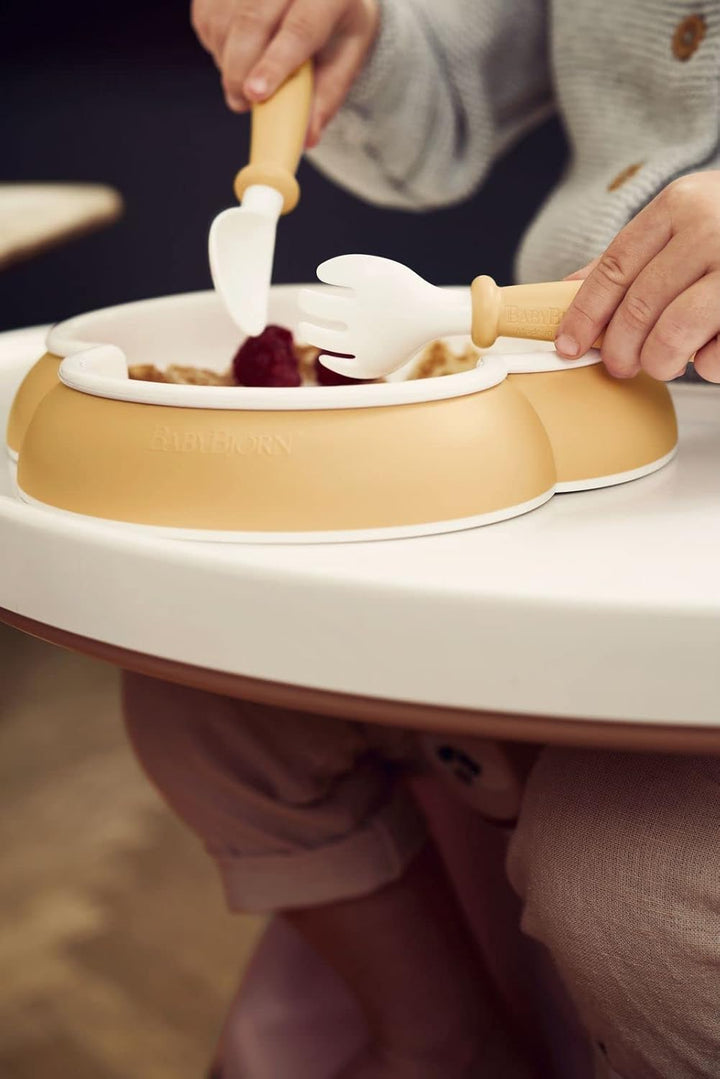 BabyBjörn Kindergeschirr, 4 Teile, Blassgelb, Blassgelb