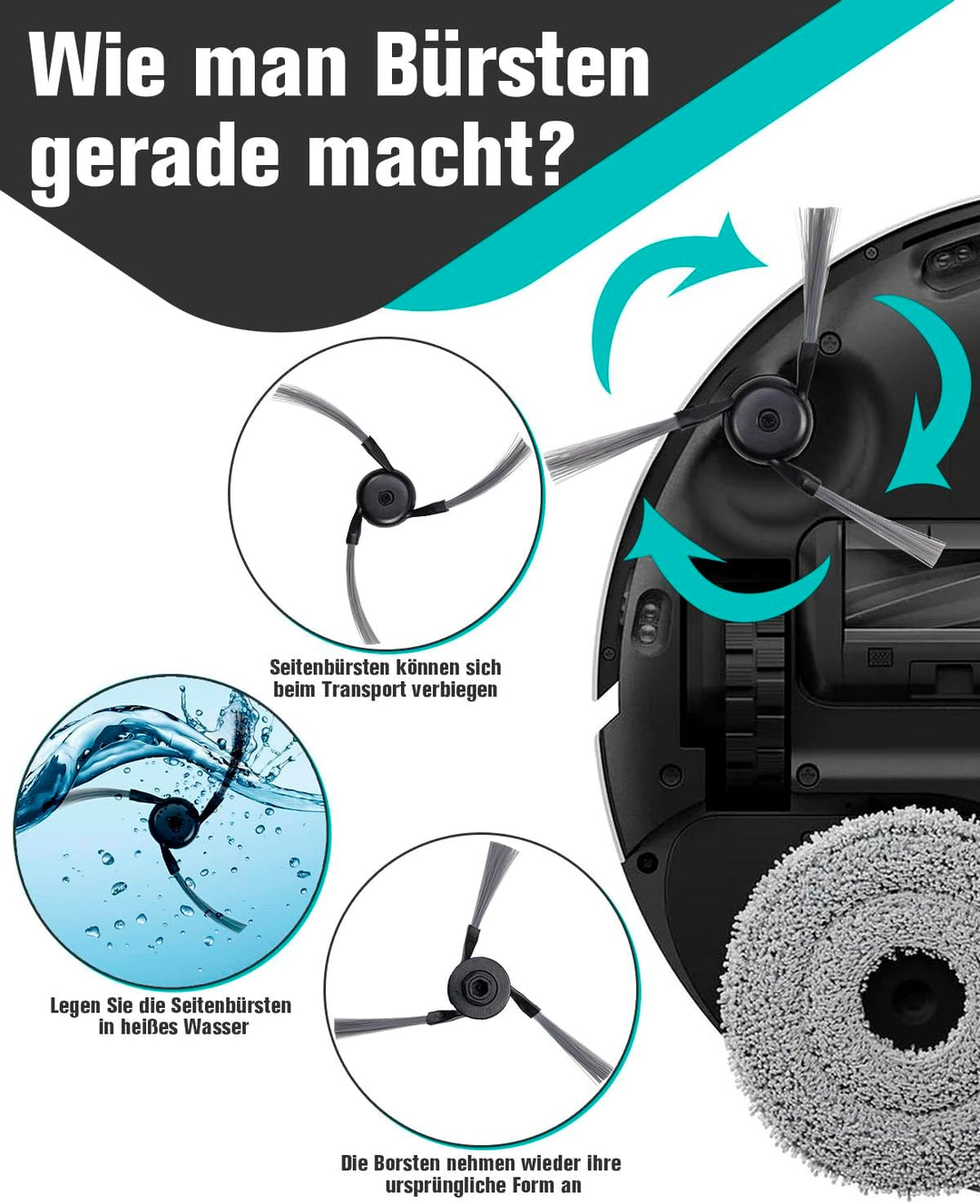 26 Stück Zubehörset für Dreame X50 Ultra Complete/L50 Pro Ultra/X50 Master/L40s Pro Ultra Saugrobote