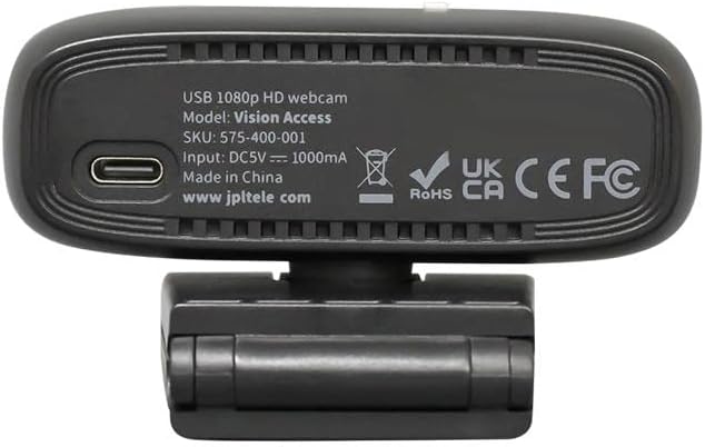 JPL Webcam, Vision Access, Plug &amp; Play, 1080p, HD, Windows Hello kompatibel, integrierte Sichtschutz