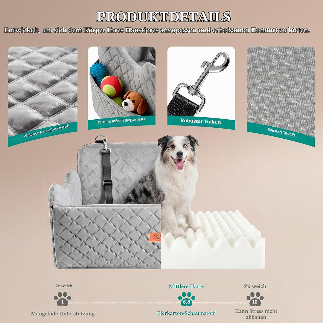 YITAHOME Hundesitz für grosse und mittelgrosse Hunde,Reisebettb Haustiere mit Memory Schaumstoff unt