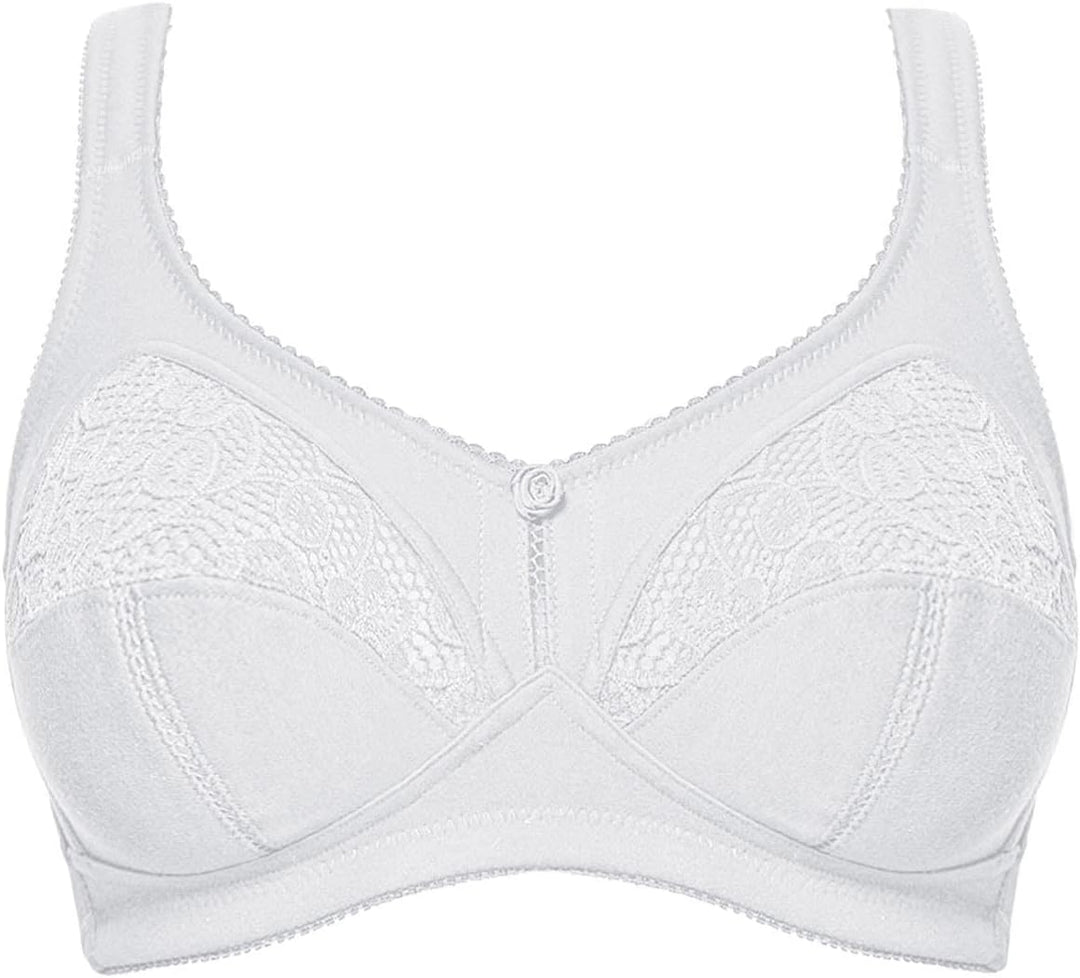 Susa Damen Entlastungs Topsy Plus Bügelloser BH 90D Weiss (Weiss 003), 90D Weiss (Weiss 003)
