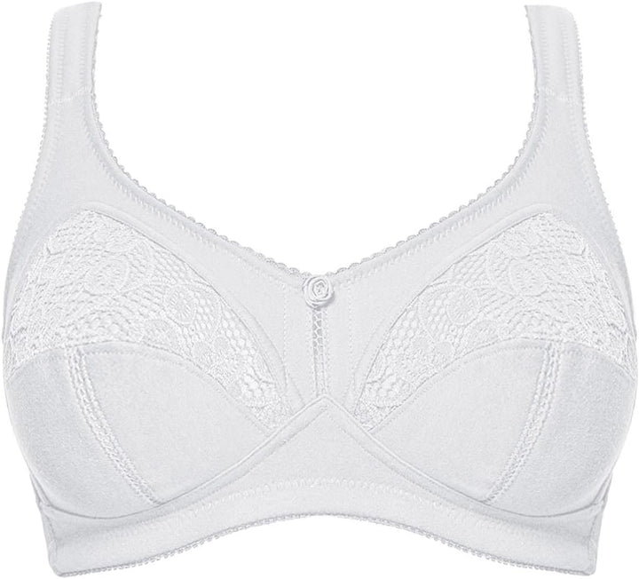 Susa Damen Entlastungs Topsy Plus Bügelloser BH 90D Weiss (Weiss 003), 90D Weiss (Weiss 003)