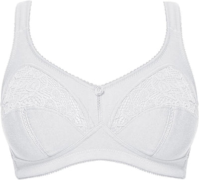 Susa Damen Entlastungs Topsy Plus Bügelloser BH 90D Weiss (Weiss 003), 90D Weiss (Weiss 003)
