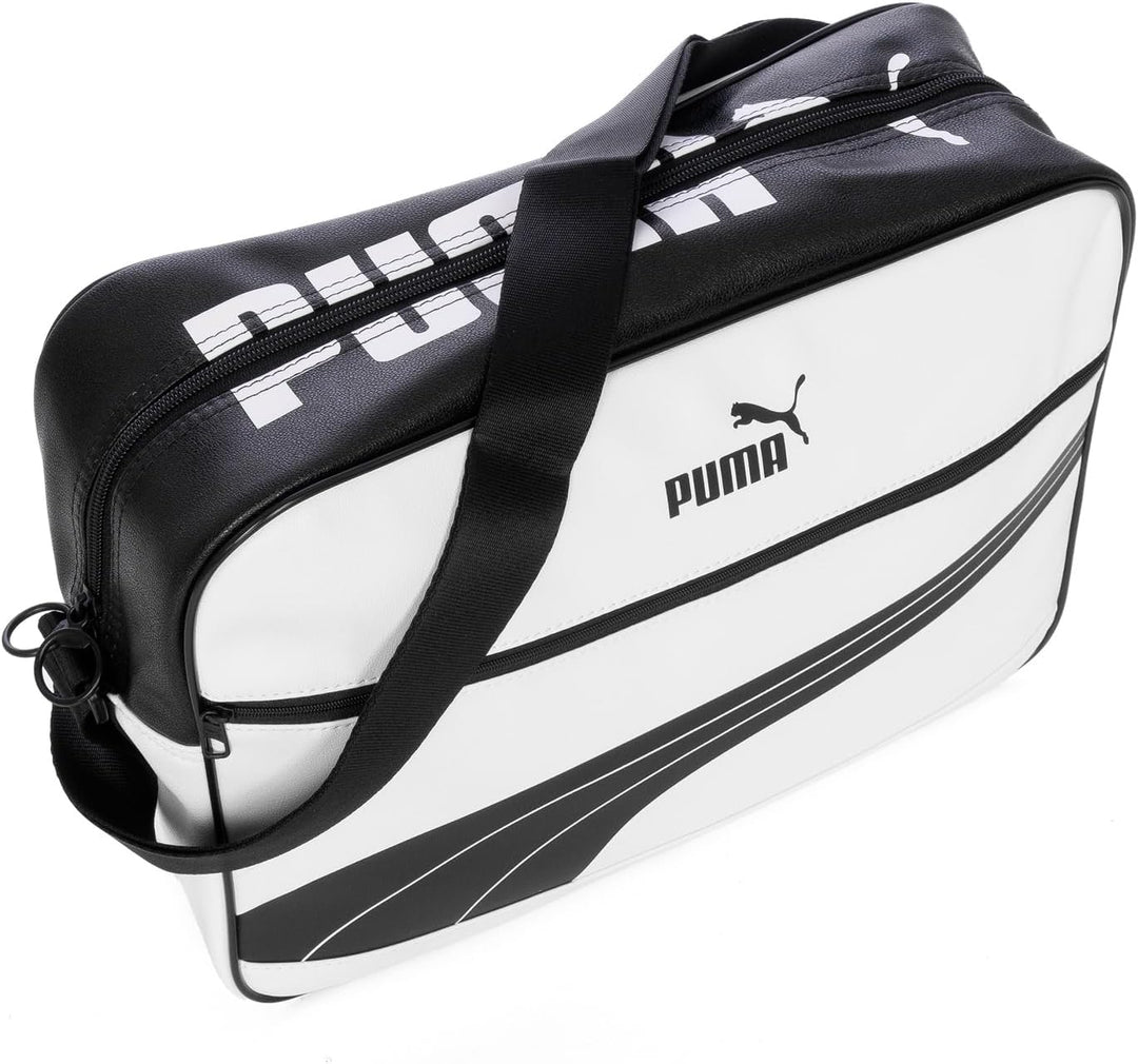 PUMA Unisex – Erwachsene Campus Reporter Retro umhängetasche White/Black, White/Black