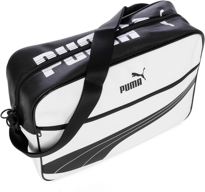 PUMA Unisex – Erwachsene Campus Reporter Retro umhängetasche White/Black, White/Black