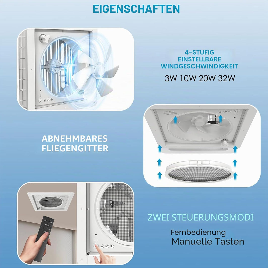 2012 Voice-Activated Max Air Belüftung für Wohnmobil Dachventilator Dachlüfter Reversibler Abluftven