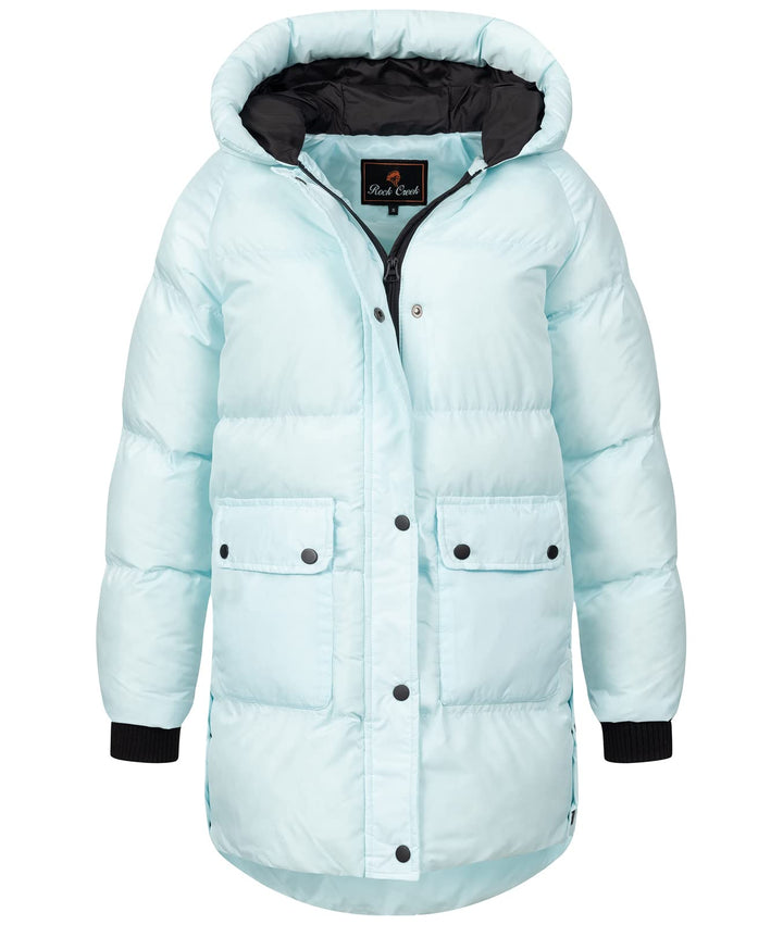 Rock Creek Damen Steppjacke Mantel D-488 S Babyblau, S Babyblau