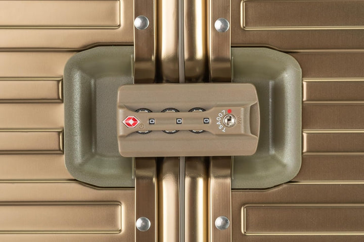 Travelhouse Tokyo Alu Reisekoffer Champagner S-55cm & XL-78cm Hartschalenkoffer Reise Trolley Koffer