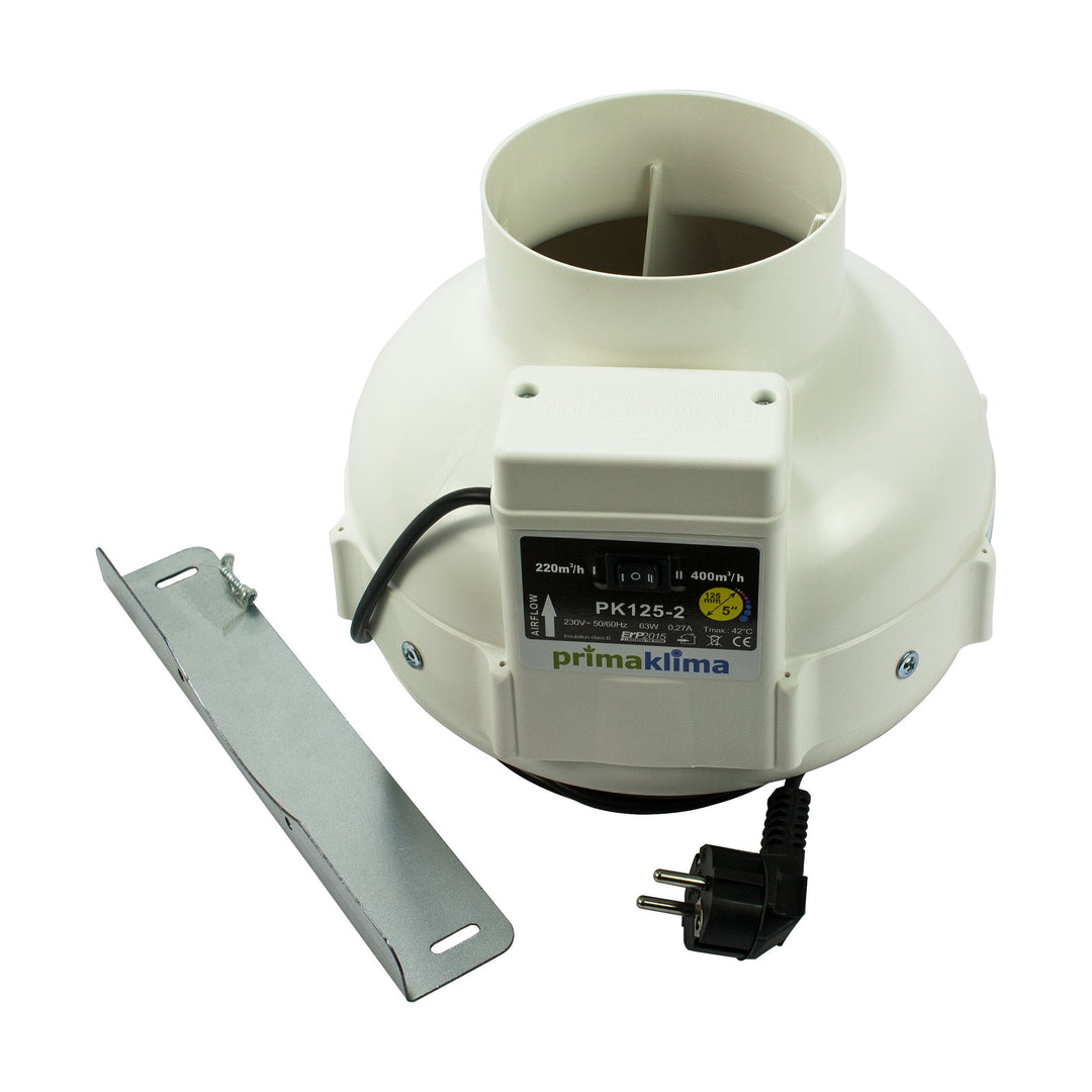 PK Rohrventilator 125AL, 220/360 m³/h, für 125/100 mm Rohr, Kunststoff