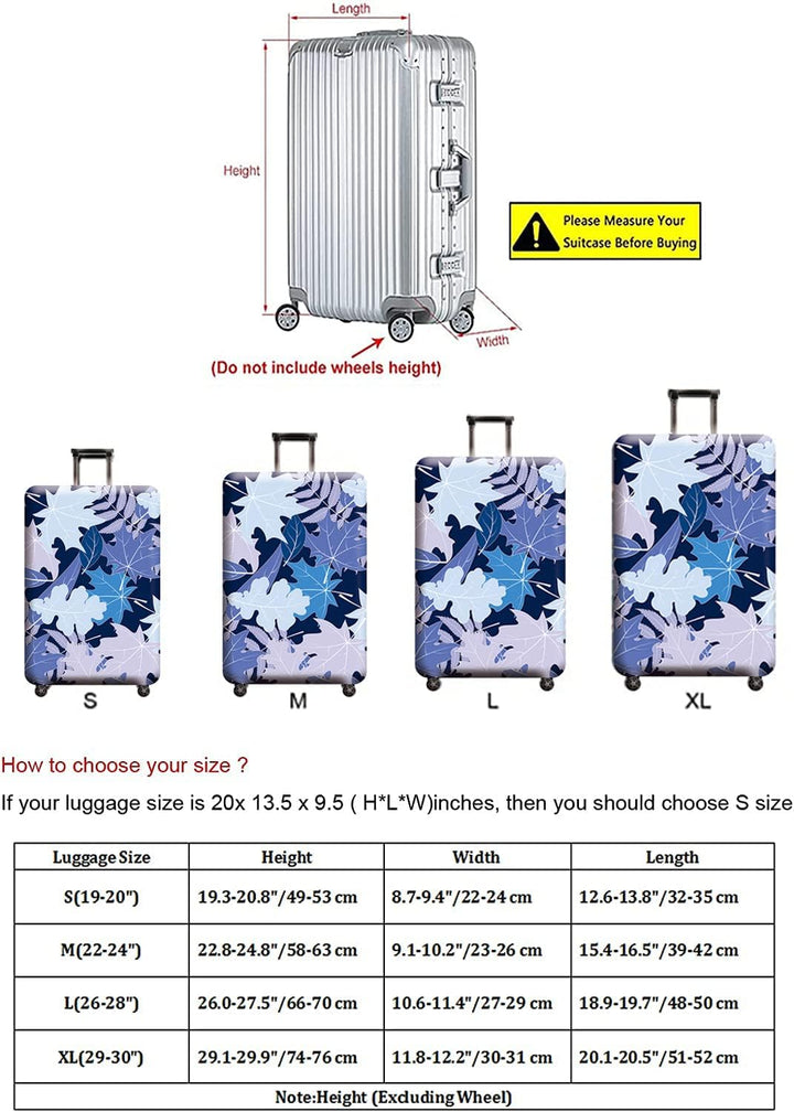 Reisegepäckabdeckung, Kofferschutztasche passt 29-30 Zoll Gepäck Bluemaple Blau XL: 29-30 Zoll Gepäc