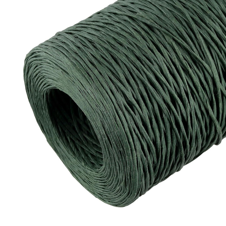 KEILEOHO 4 Stück Papierkordel mit Draht 2 mm x 200 m, Papierdraht zum Basteln, Weiss, Grün, Braun, D