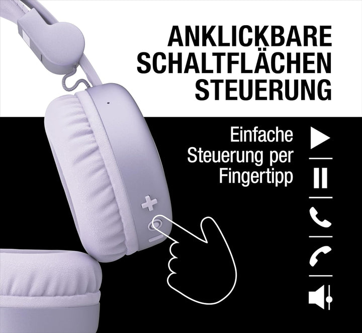 Fresh 'n Rebel Code Core, Bluetooth-Kopfhörer on-Ear, kabellos, 30 Stunden Spielzeit, mit Mikrofon u