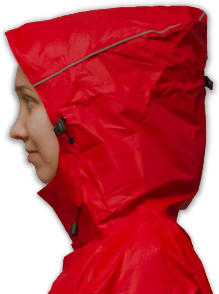 LOWLAND OUTDOOR Regenponcho - Wasserdicht (7000mm Wassersäule) L Rot, L Rot