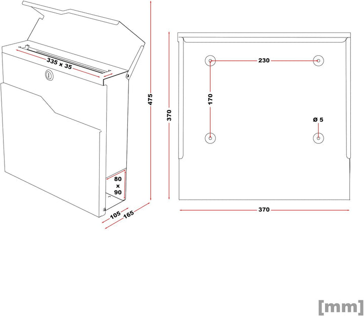 Moderner Design Briefkasten V19 Wandbriefkasten Post Edelstahl Zeitungsrolle Mailbox