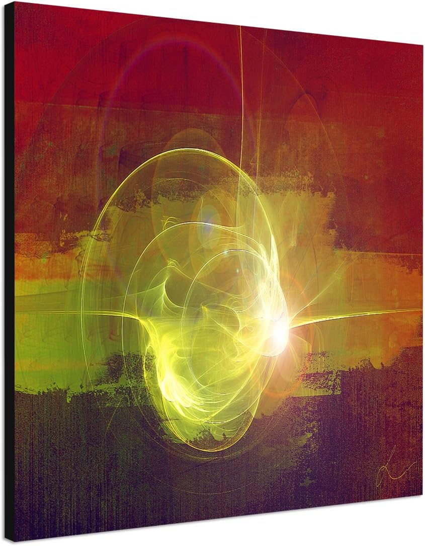 Paul Sinus Art Modernes Wandbild Abstrakt027_60x60cm Abstrakte Kunst Kunstdruck auf Leinwand Zeitlos