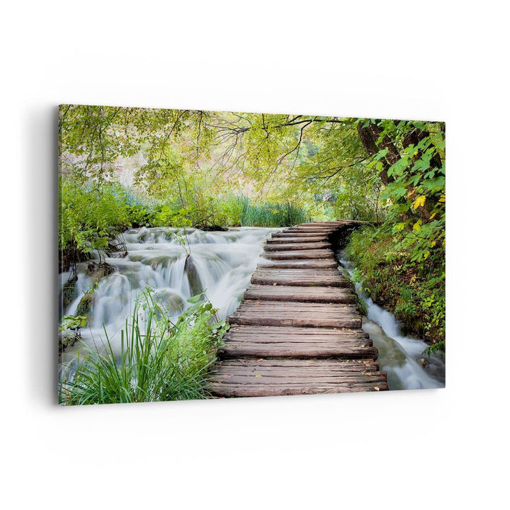 Bilder auf Leinwand 100x70cm Leinwandbild Nationalpark Natur Kieselsteine Gross Wanddeko Bild Schlaf