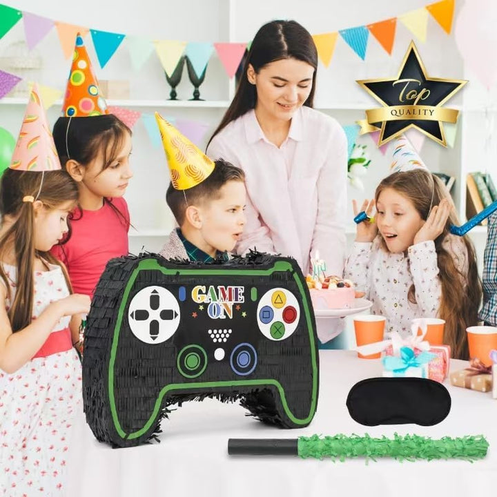 Game Controller Pinatas Bundle mit Augenbinde und Schläger (42 x 32 x 10 cm), perfekt für Kindergebu