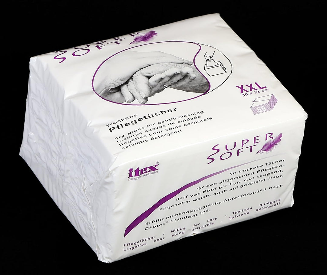 SuperSoft (Das Original), 150 seifenfreie Wisch- & Pflegetücher, trocken, aus Viskose & PES, sehr we