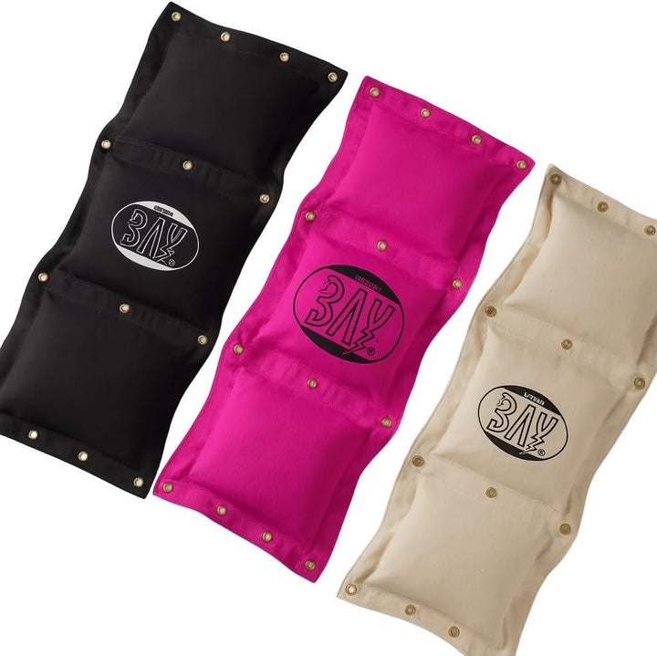 BAY 3-Kammern schwarz Wand-Schlagpolster FERTIG GEFÜLLT Schlagkissen, Sandsack, Boxsack, 115 cm, Wan