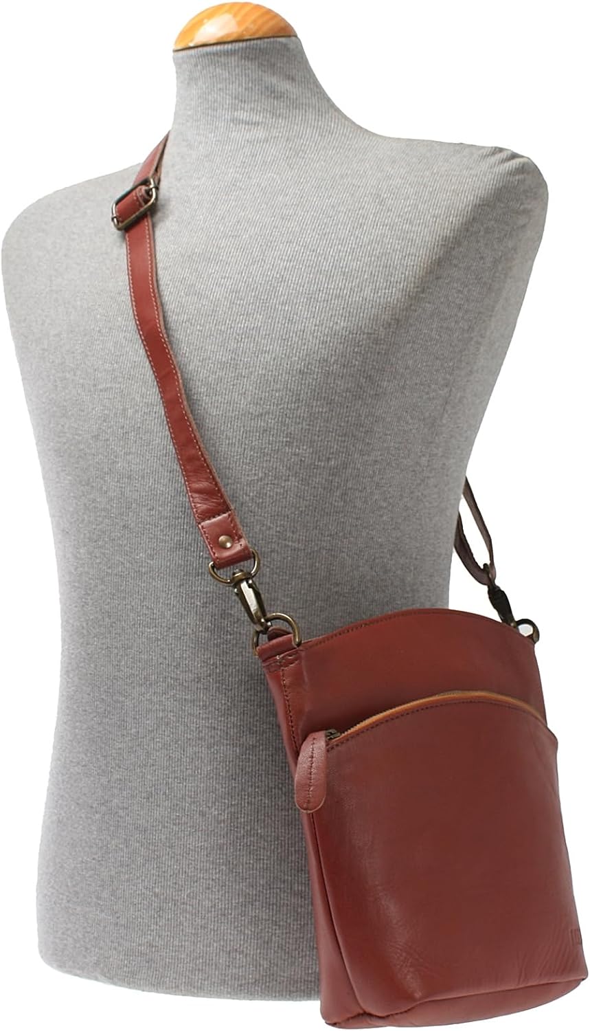 LECONI kleine Umhängetasche Damen Schultertasche Handtasche Freizeittasche Damentasche Ledertasche v