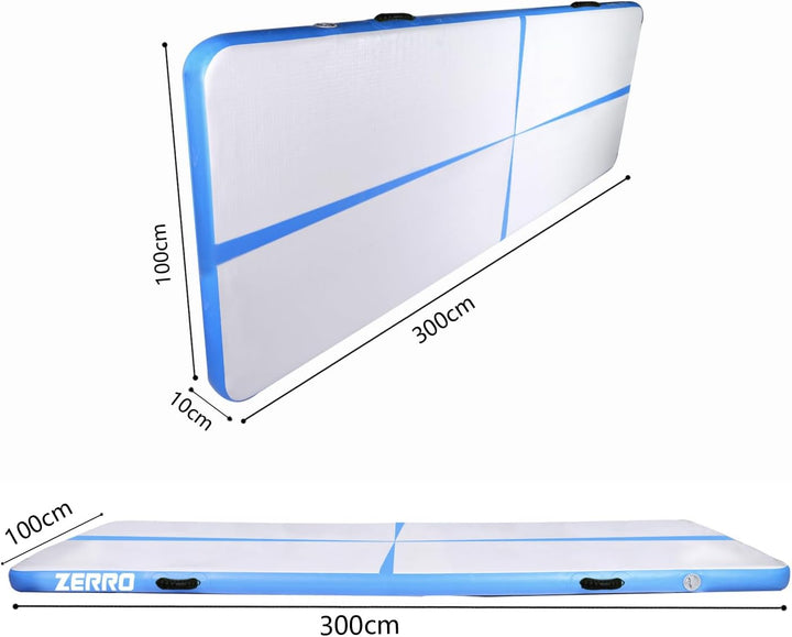 CCLIFE Tumbling Airtrack Turnmatte Rolle Air Roll 1/3/4/5m Aufblasbar Gymnastik klappbar mit Elektri