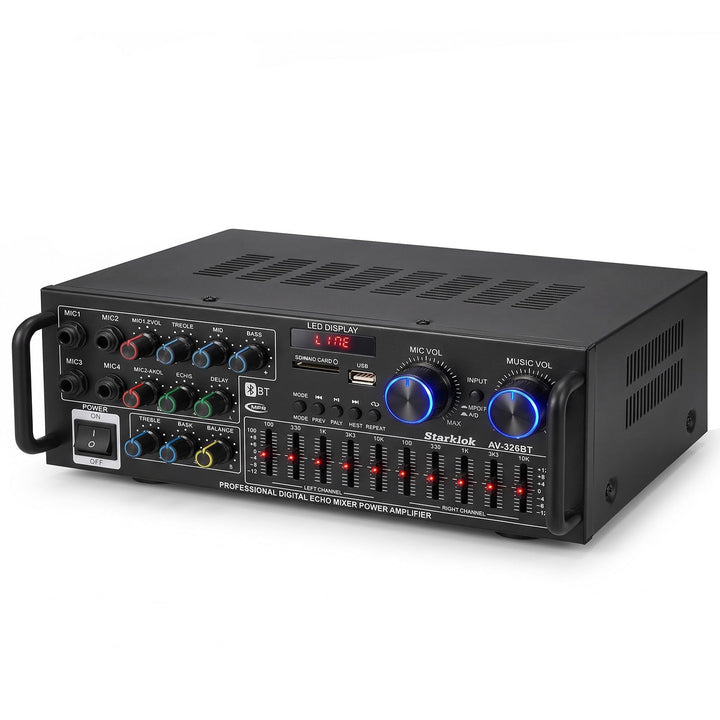 HiFi Stereo Verstärker 2000W, Subwoofer Heimkino Verstärker mit Bluetooth 5.4 Audio-Receiver FM USB
