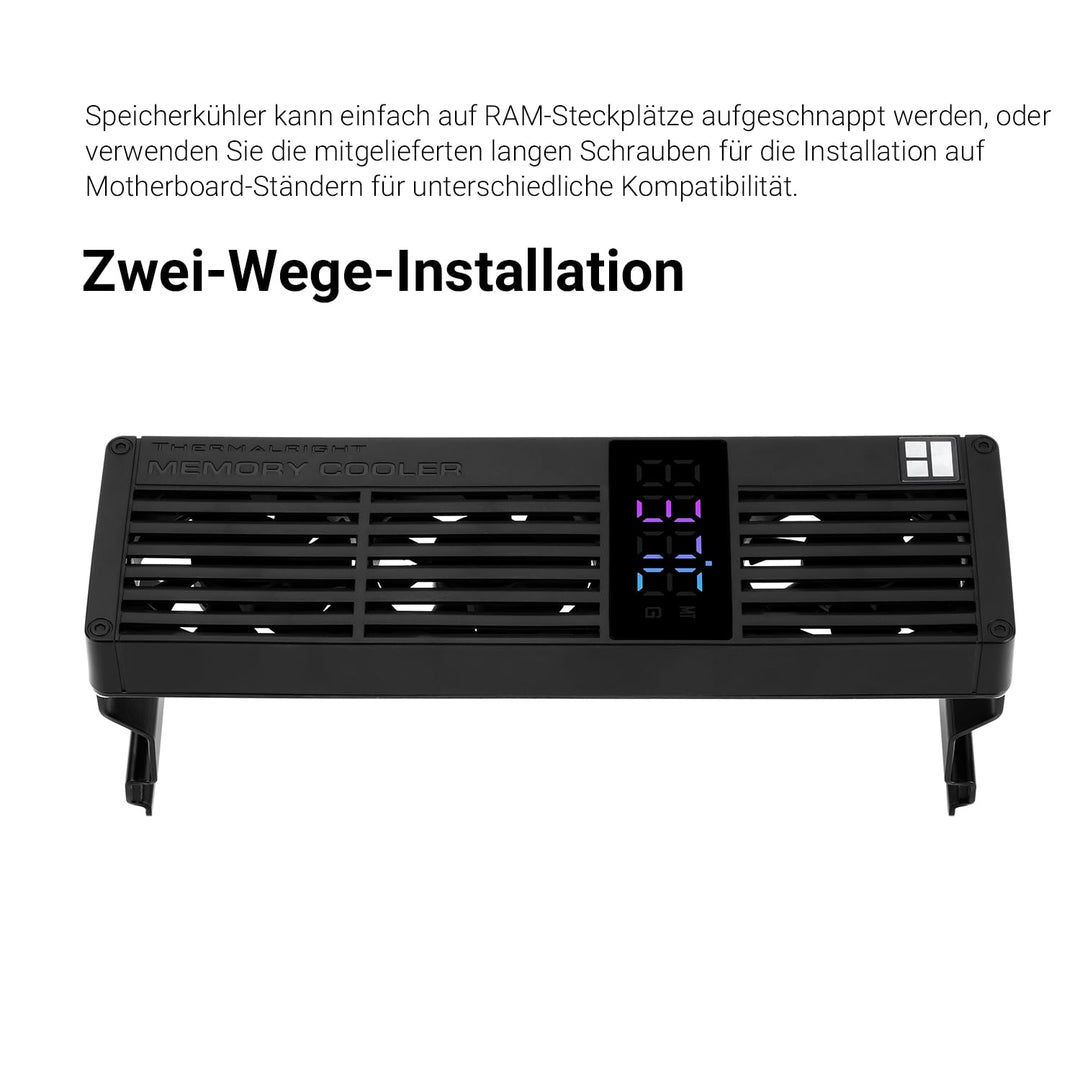 Thermalright MC-3 Digital Black RAM Cooler, 3 PWM Lüfter | mit 4500 U/min PWM-Design, RAM-Kühlung le