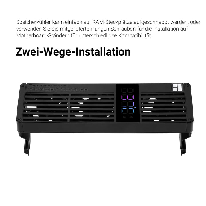 Thermalright MC-3 Digital Black RAM Cooler, 3 PWM Lüfter | mit 4500 U/min PWM-Design, RAM-Kühlung le