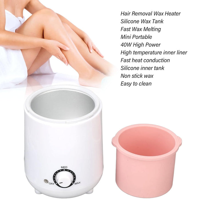 Mini Wachserhitzer, 250ml Silikon-Innentank für Leichte Reinigung, Tragbare und Kompakte Wachsmaschi