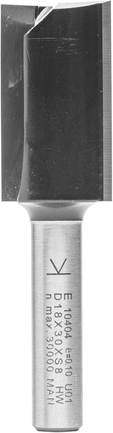 ENT 10404 Nutfräser HW, Schaft (S) 8 mm, Durchmesser (D) 18 mm, NL 30 mm, SL 32 mm, GL 62 mm D=18 /